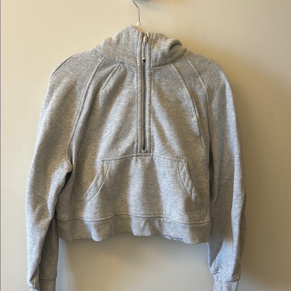 Scuba Oversized Half Zip Heather Grey